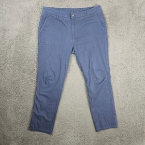 BYLT Premium Basics Mens Classic Chino Pant Navy Blue Size L Stretch Cotton